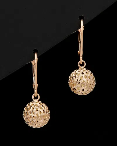 Italian Rose Gold 14k  Drop Earrings