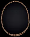 Italian Rose Gold Graduated Byzantine Necklace
