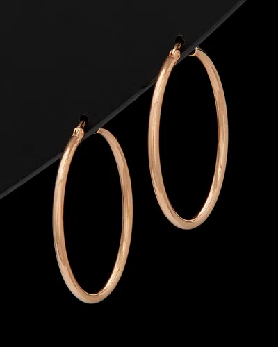 Italian Rose Gold 14k  Hoop Earrings