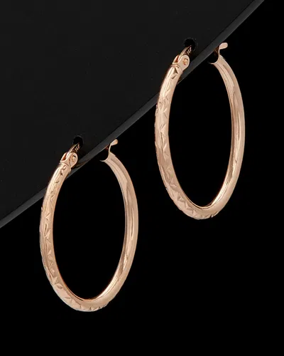 Italian Rose Gold 14k  Hoops