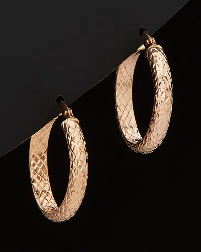 Italian Rose Gold 14k  Hoops