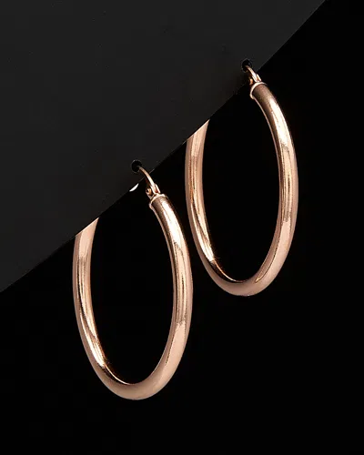 Italian Rose Gold 14k  Large Hoops