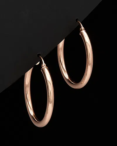 Italian Rose Gold 14k  Medium Hoops