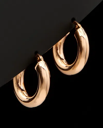 Italian Rose Gold Polished Hoops