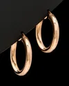Italian Rose Gold Polished Hoops