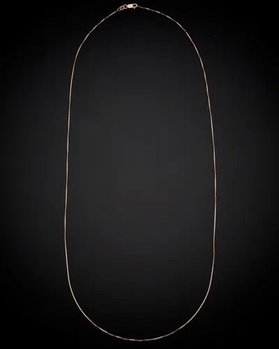 Italian Rose Gold Venetian Box Chain Necklace