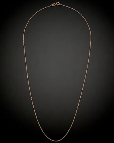 Italian Rose Gold 18k  Round Cable Necklace
