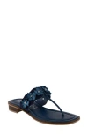 Italian Shoemakers Adara Floral Flip Flop In Navy