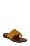 Italian Shoemakers Ayelen Flower Sandal In Mustard