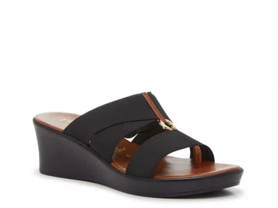 Italian Shoemakers Demiri Wedge Sandal In Black