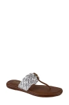 Italian Shoemakers Hasley Flip Flop In Silver