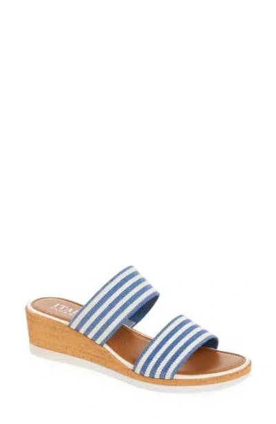 Italian Shoemakers Jaiya Wedge Sandal In Blue