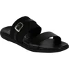 Italian Shoemakers Jelani Square Toe Slide Sandal In Black