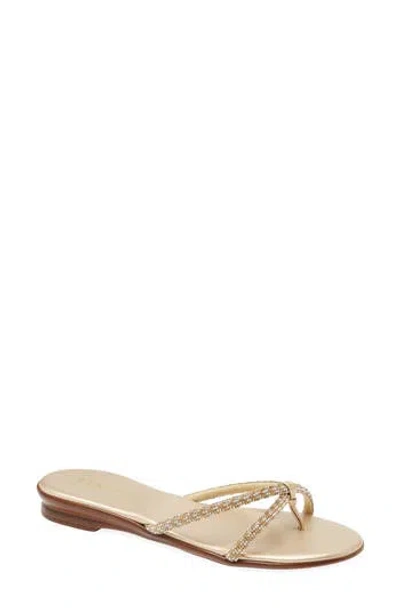 Italian Shoemakers Maribelle Crystal Embellished Sandal In Neutral