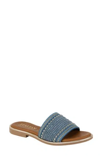 Italian Shoemakers Mitzy Slide Sandal In Blue
