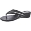 Italian Shoemakers Pacoo Womens Thong Sandals Slip On In Black