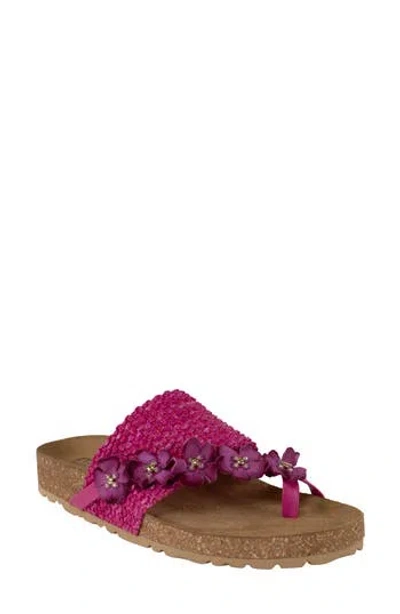 Italian Shoemakers Patrisha Platform Slide Sandal In Fuschia