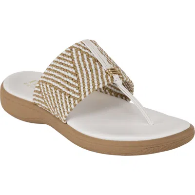 Italian Shoemakers Rylah Chevron Sandal In White/natural