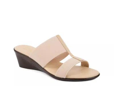 Italian Shoemakers Sadey Wedge Sandal In Neutral