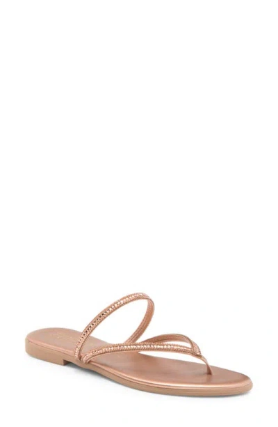 Italian Shoemakers Tailis Flip Flop In Rose Gold