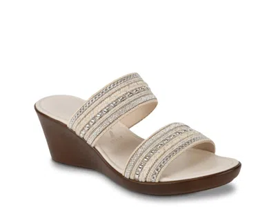 Italian Shoemakers Winta Wedge Sandal In Neutral