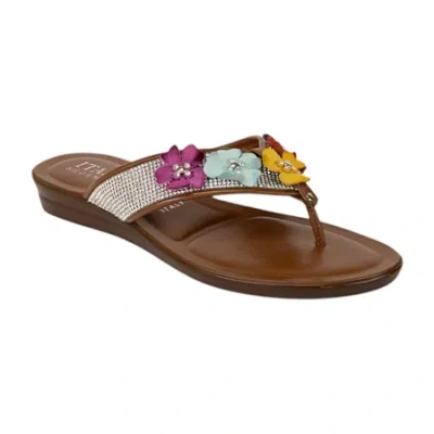 Italian Shoemakers Womens Chantol Flat Sandals In Multi