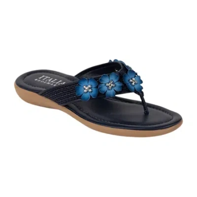 Italian Shoemakers Womens Flat Sandals In Black
