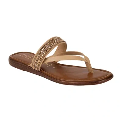 Italian Shoemakers Womens Flat Sandals In Brown