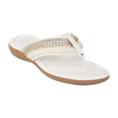 Italian Shoemakers Womens Flat Sandals In White