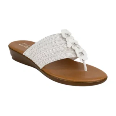 Italian Shoemakers Womens Wedge Sandals In White