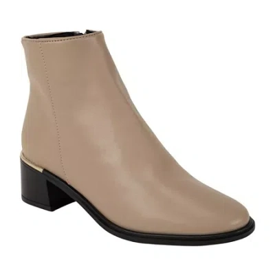 Italian Shoemakers Womens Zoriana Block Heel Booties In Neutral