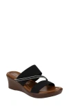 Italian Shoemakers Xanthe Wedge Sandal In Black
