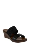 Italian Shoemakers Yamari Wedge Sandal In Black