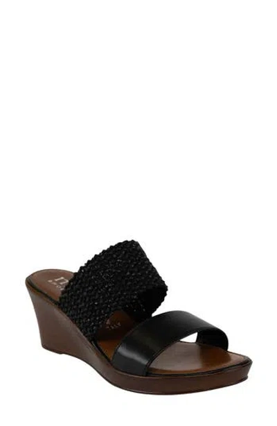 Italian Shoemakers Yamari Wedge Sandal In Black