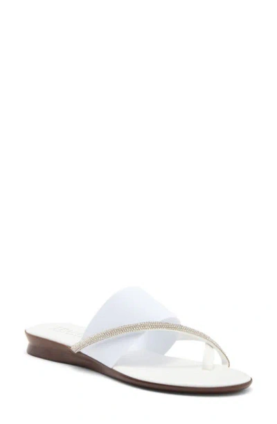 Italian Shoemakers Yude Slide Sandal In White