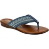 Italian Shoemakers Zali Slide Sandal In Denim