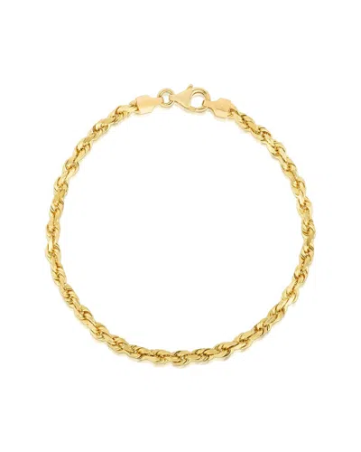Italian Silver 14k Over  Chain Bracelet In Gold