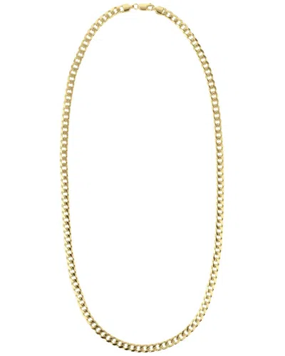 Italian Silver 14k Over  Chain Bracelet In Gold