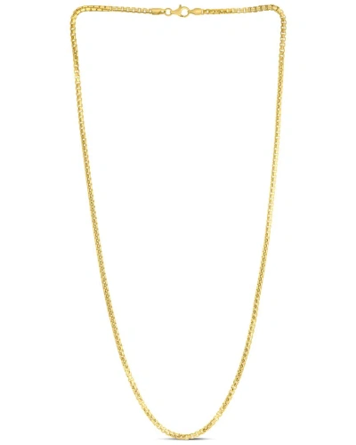Italian Silver 14k Over  Chain Necklace In Gold