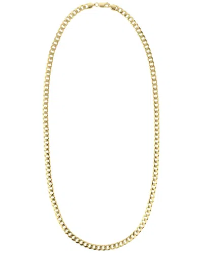 Italian Silver 14k Over  Chain Necklace In Gold