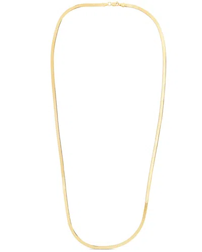 Italian Silver 14k Over  Chain Necklace In Gold