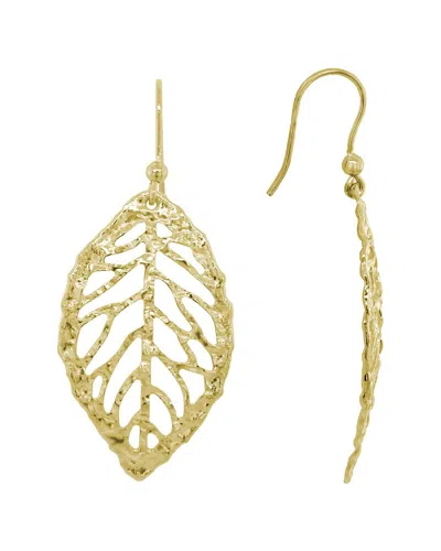 Italian Silver 14k Over  Dangle Earrings In Gold