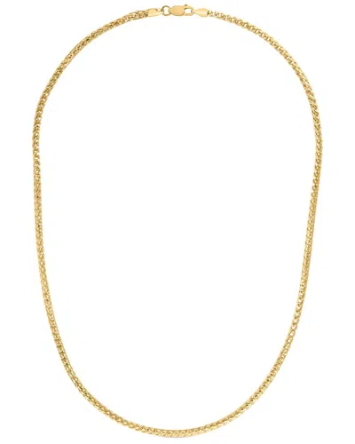 Italian Silver 14k Over  Franco Chain Necklace