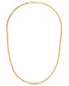 Italian Silver 14k Over  Franco Chain Necklace