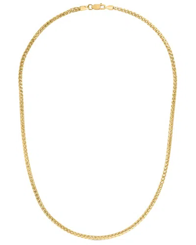 Italian Silver 14k Over  Franco Chain Necklace In Gold