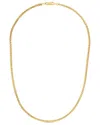 Italian Silver 14k Over  Franco Chain Necklace