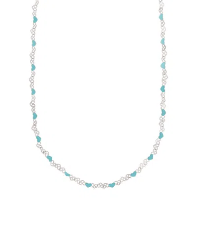 Italian Silver 14k Plated Silver Hearts Necklace