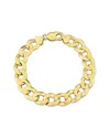 Italian Silver Flat Curb Chain Bracelet