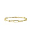 Italian Silver Paperclip Chain Bracelet