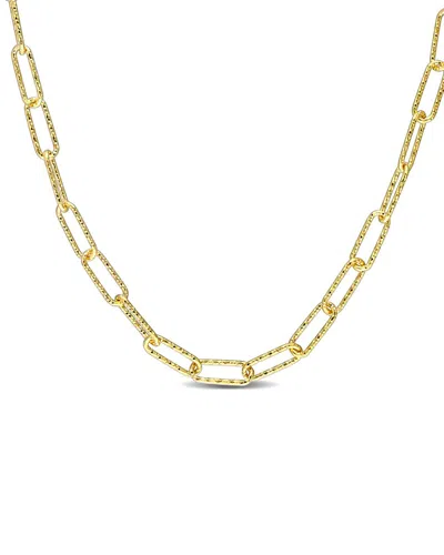 Italian Silver Paperclip Chain Necklace